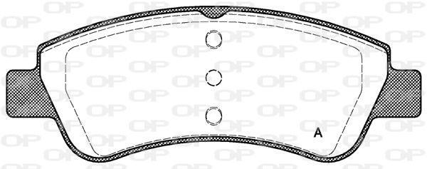OPEN PARTS stabdžių trinkelių rinkinys, diskinis stabdys BPA0840.20